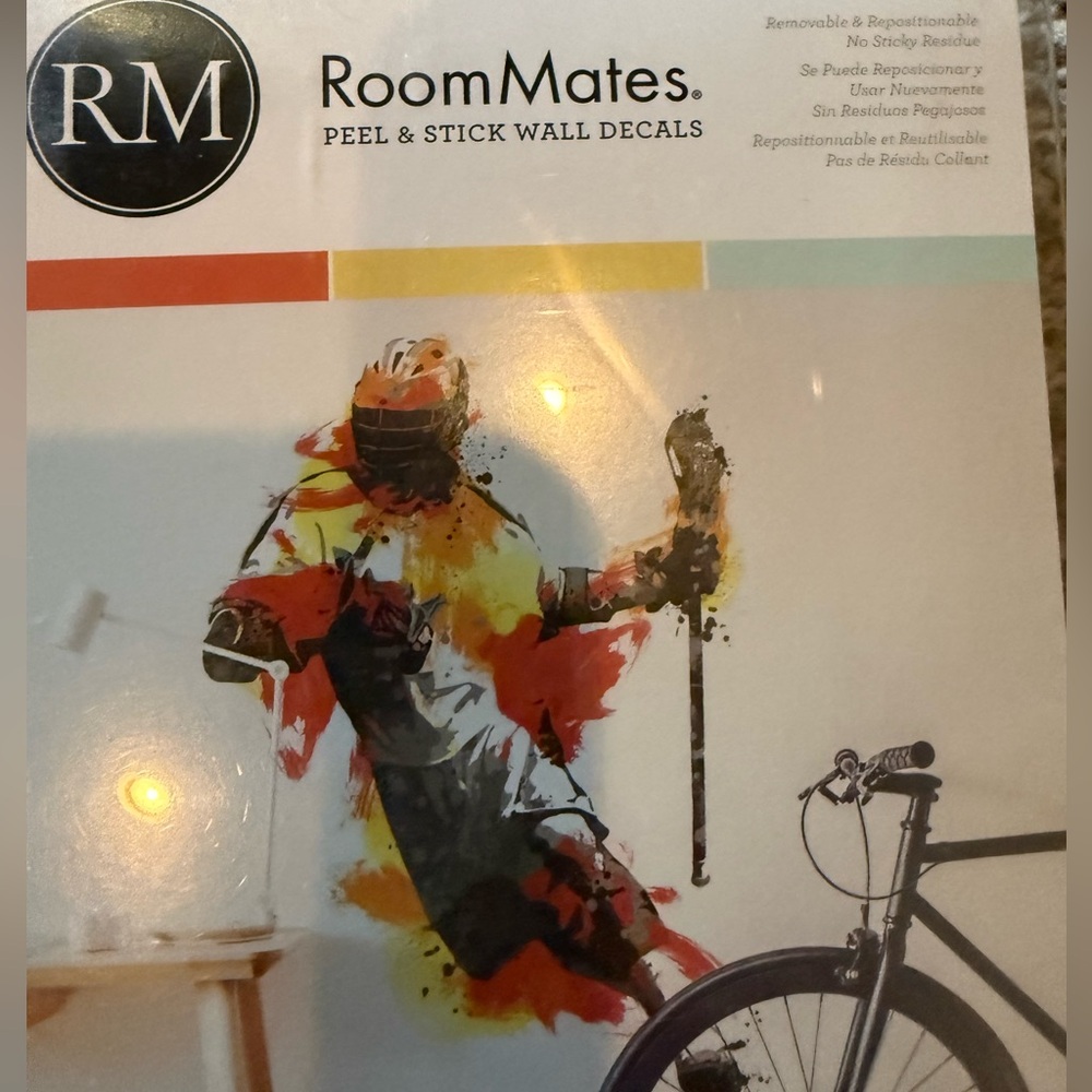 NWT in box. Lacrosse peel and stick wall decal